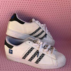 adidas Originals Superstar White Black Blue Men’s Size 12